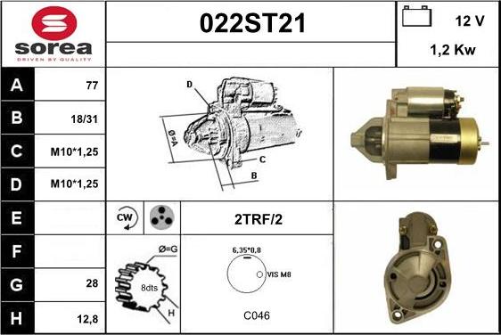 STARTCAR 022ST21 - Стартер unicars.by