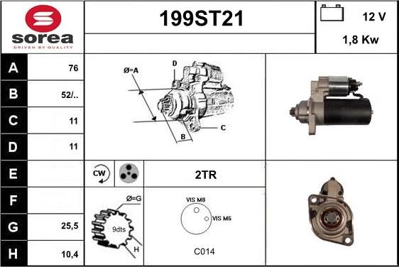 STARTCAR 199ST21 - Стартер unicars.by