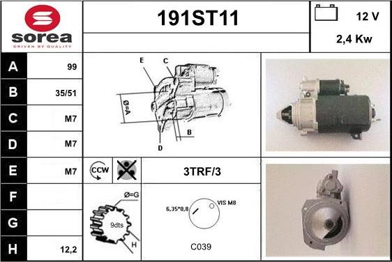 STARTCAR 191ST11 - Стартер unicars.by