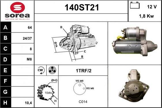 STARTCAR 140ST21 - Стартер unicars.by