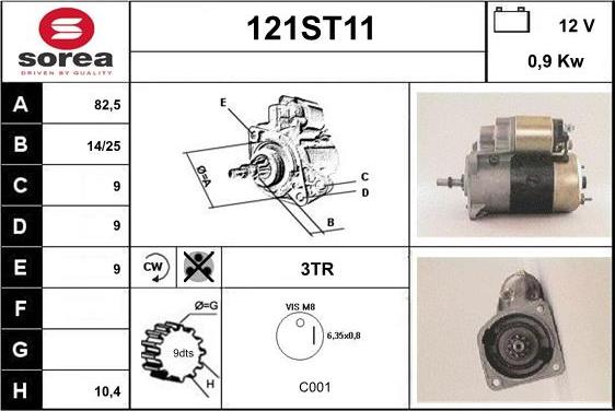 STARTCAR 121ST11 - Стартер unicars.by