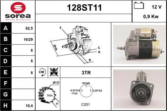 STARTCAR 128ST11 - Стартер unicars.by