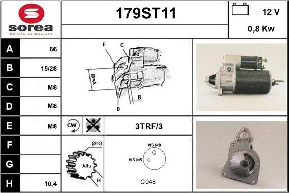 STARTCAR 179ST11 - Стартер unicars.by