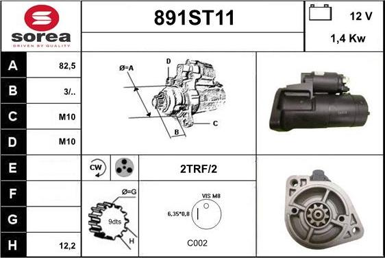 STARTCAR 891ST11 - Стартер unicars.by