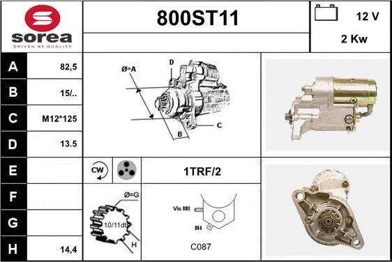 STARTCAR 800ST11 - Стартер unicars.by