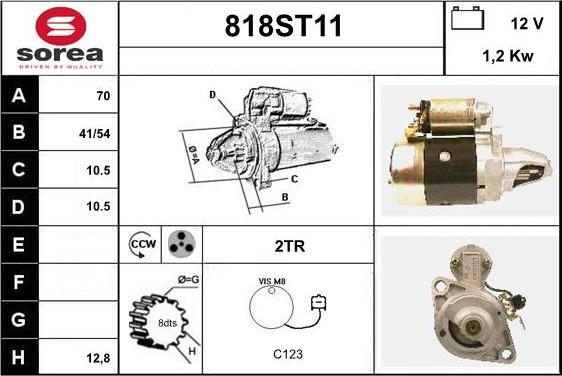 STARTCAR 818ST11 - Стартер unicars.by