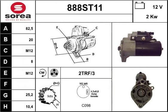 STARTCAR 888ST11 - Стартер unicars.by