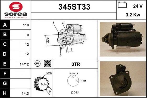 STARTCAR 345ST33 - Стартер unicars.by