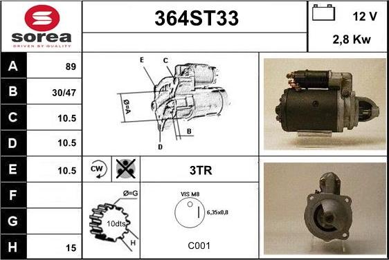 STARTCAR 364ST33 - Стартер unicars.by