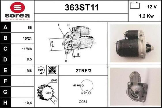 STARTCAR 363ST11 - Стартер unicars.by