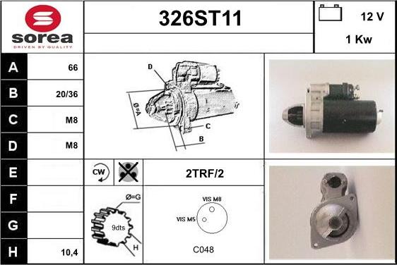 STARTCAR 326ST11 - Стартер unicars.by