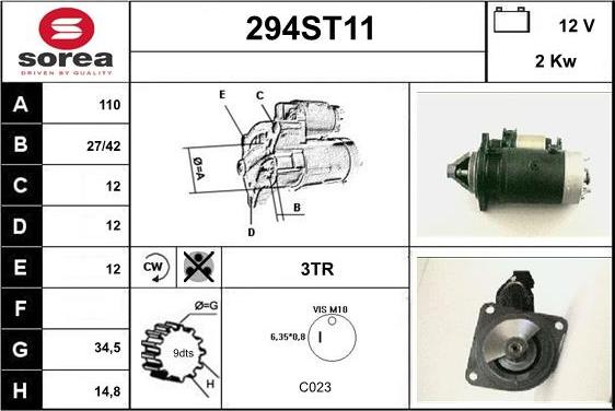 STARTCAR 294ST11 - Стартер unicars.by