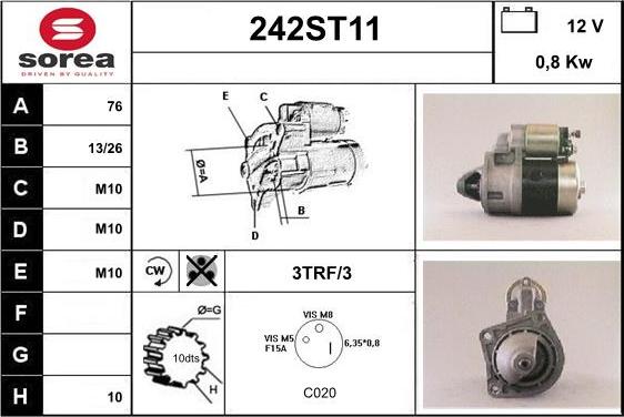 STARTCAR 242ST11 - Стартер unicars.by