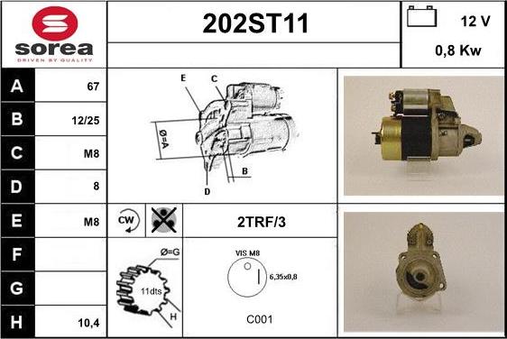 STARTCAR 202ST11 - Стартер unicars.by