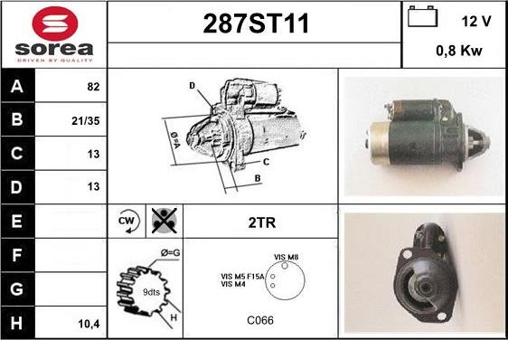 STARTCAR 287ST11 - Стартер unicars.by