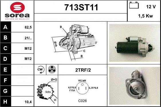 STARTCAR 713ST11 - Стартер unicars.by