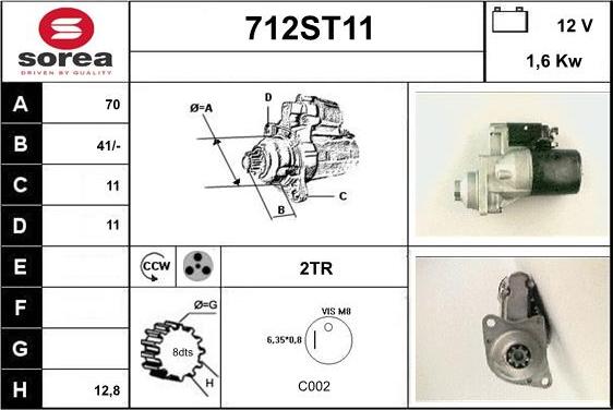 STARTCAR 712ST11 - Стартер unicars.by