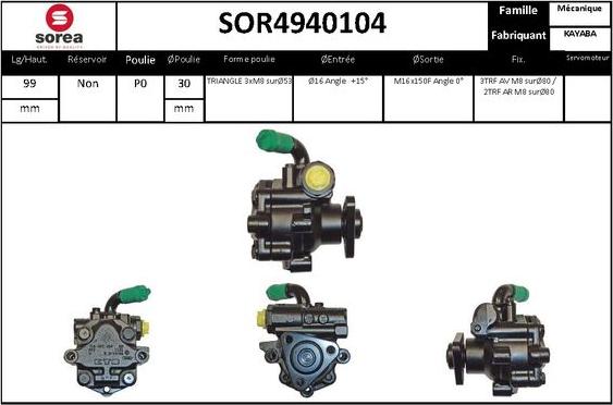 STARTCAR SOR4940104 - Гидравлический насос, рулевое управление, ГУР unicars.by