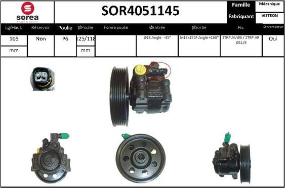 STARTCAR SOR4051145 - Гидравлический насос, рулевое управление, ГУР unicars.by