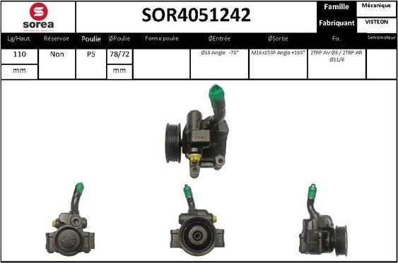 STARTCAR SOR4051242 - Гидравлический насос, рулевое управление, ГУР unicars.by