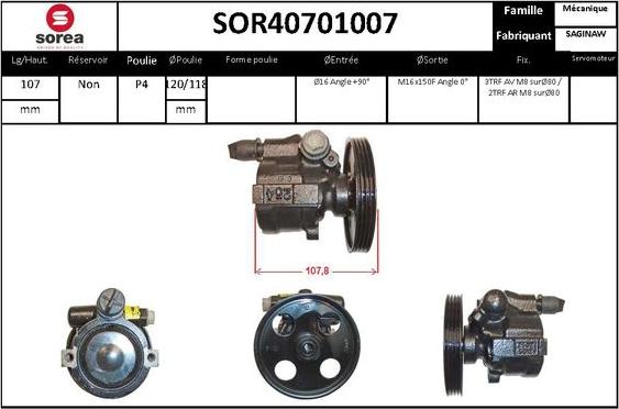 STARTCAR SOR40701007 - Гидравлический насос, рулевое управление, ГУР unicars.by