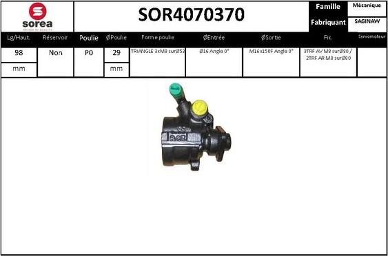 STARTCAR SOR4070370 - Гидравлический насос, рулевое управление, ГУР unicars.by