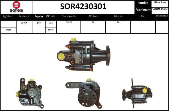 STARTCAR SOR4230301 - Гидравлический насос, рулевое управление, ГУР unicars.by