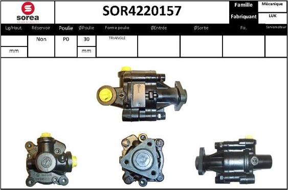 STARTCAR SOR4220157 - Гидравлический насос, рулевое управление, ГУР unicars.by