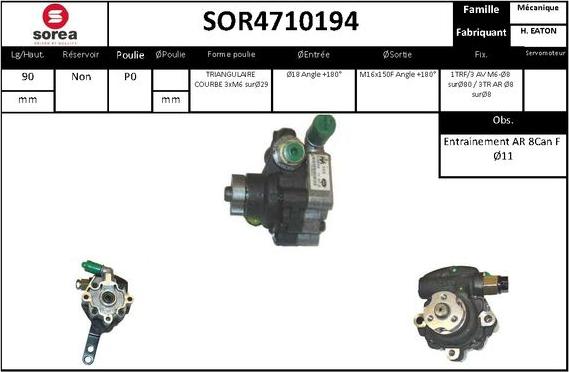 STARTCAR SOR4710194 - Гидравлический насос, рулевое управление, ГУР unicars.by