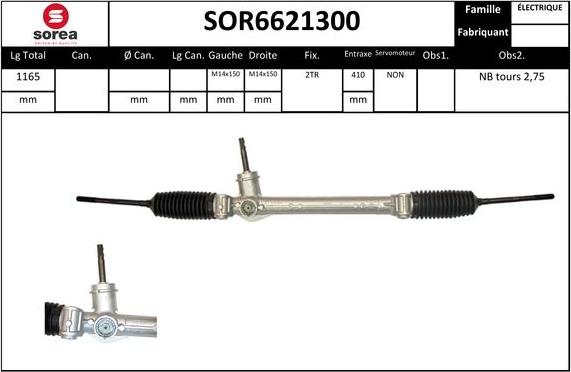 STARTCAR SOR6621300 - Рулевой механизм, рейка unicars.by