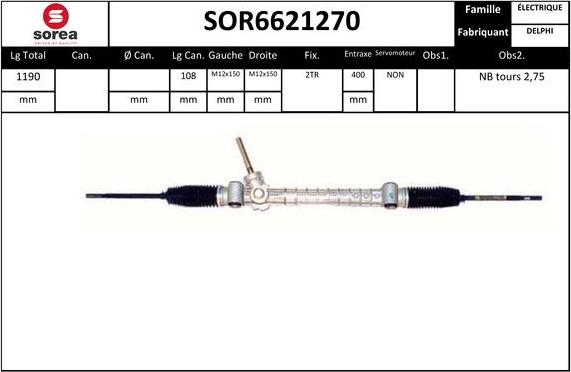 STARTCAR SOR6621270 - Рулевой механизм, рейка unicars.by