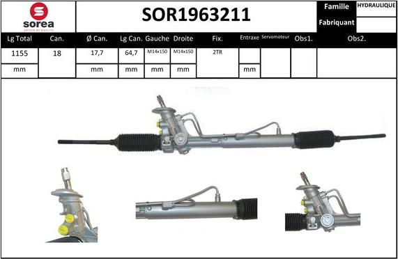 STARTCAR SOR1963211 - Рулевой механизм, рейка unicars.by