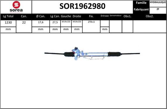 STARTCAR SOR1962980 - Рулевой механизм, рейка unicars.by