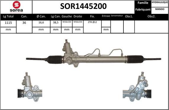 STARTCAR SOR1445200 - Рулевой механизм, рейка unicars.by