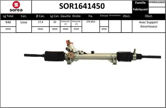 STARTCAR SOR1641450 - Рулевой механизм, рейка unicars.by