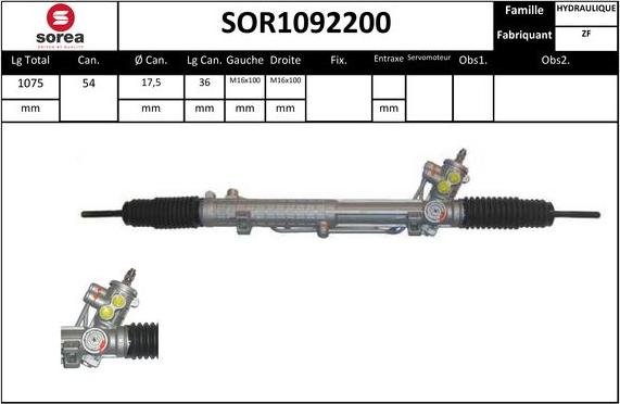 STARTCAR SOR1092200 - Рулевой механизм, рейка unicars.by