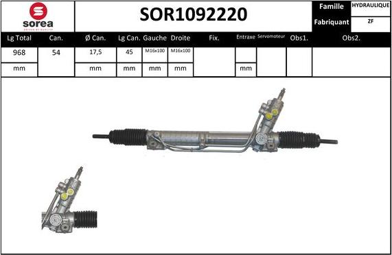 STARTCAR SOR1092220 - Рулевой механизм, рейка unicars.by