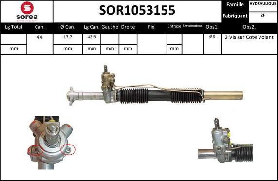 STARTCAR SOR1053155 - Рулевой механизм, рейка unicars.by