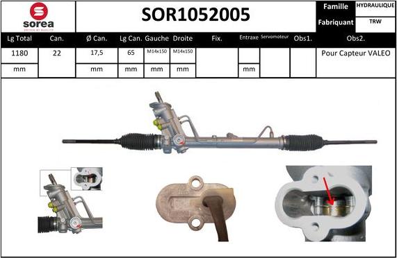 STARTCAR SOR1052005 - Рулевой механизм, рейка unicars.by