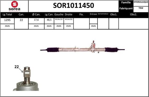 STARTCAR SOR1011450 - Рулевой механизм, рейка unicars.by