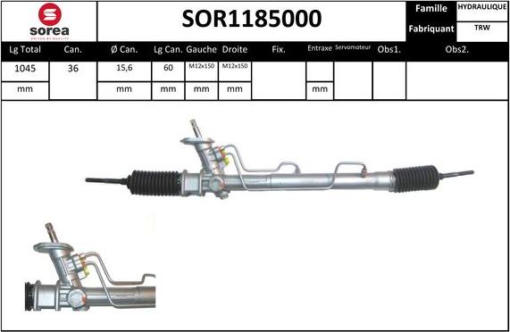 STARTCAR SOR1185000 - Рулевой механизм, рейка unicars.by