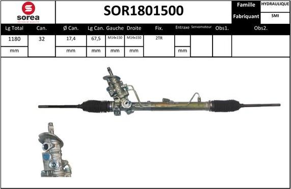 STARTCAR SOR1801500 - Рулевой механизм, рейка unicars.by