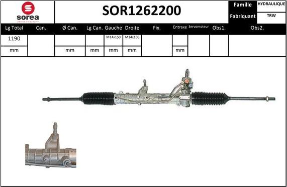 STARTCAR SOR1262200 - Рулевой механизм, рейка unicars.by