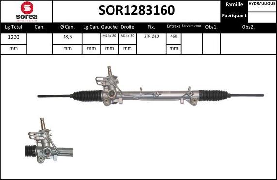 STARTCAR SOR1283160 - Рулевой механизм, рейка unicars.by