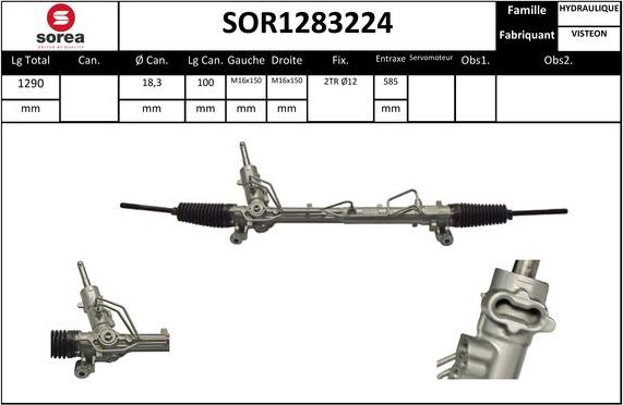 STARTCAR SOR1283224 - Рулевой механизм, рейка unicars.by