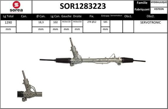 STARTCAR SOR1283223 - Рулевой механизм, рейка unicars.by