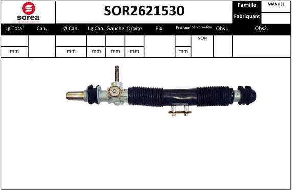 STARTCAR SOR2621530 - Рулевой механизм, рейка unicars.by