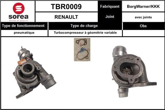 STARTCAR TBR0009 - Турбина, компрессор unicars.by