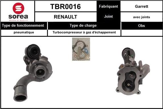 STARTCAR TBR0016 - Турбина, компрессор unicars.by