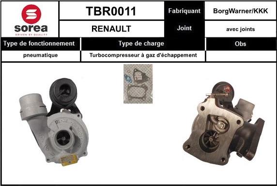 STARTCAR TBR0011 - Турбина, компрессор unicars.by